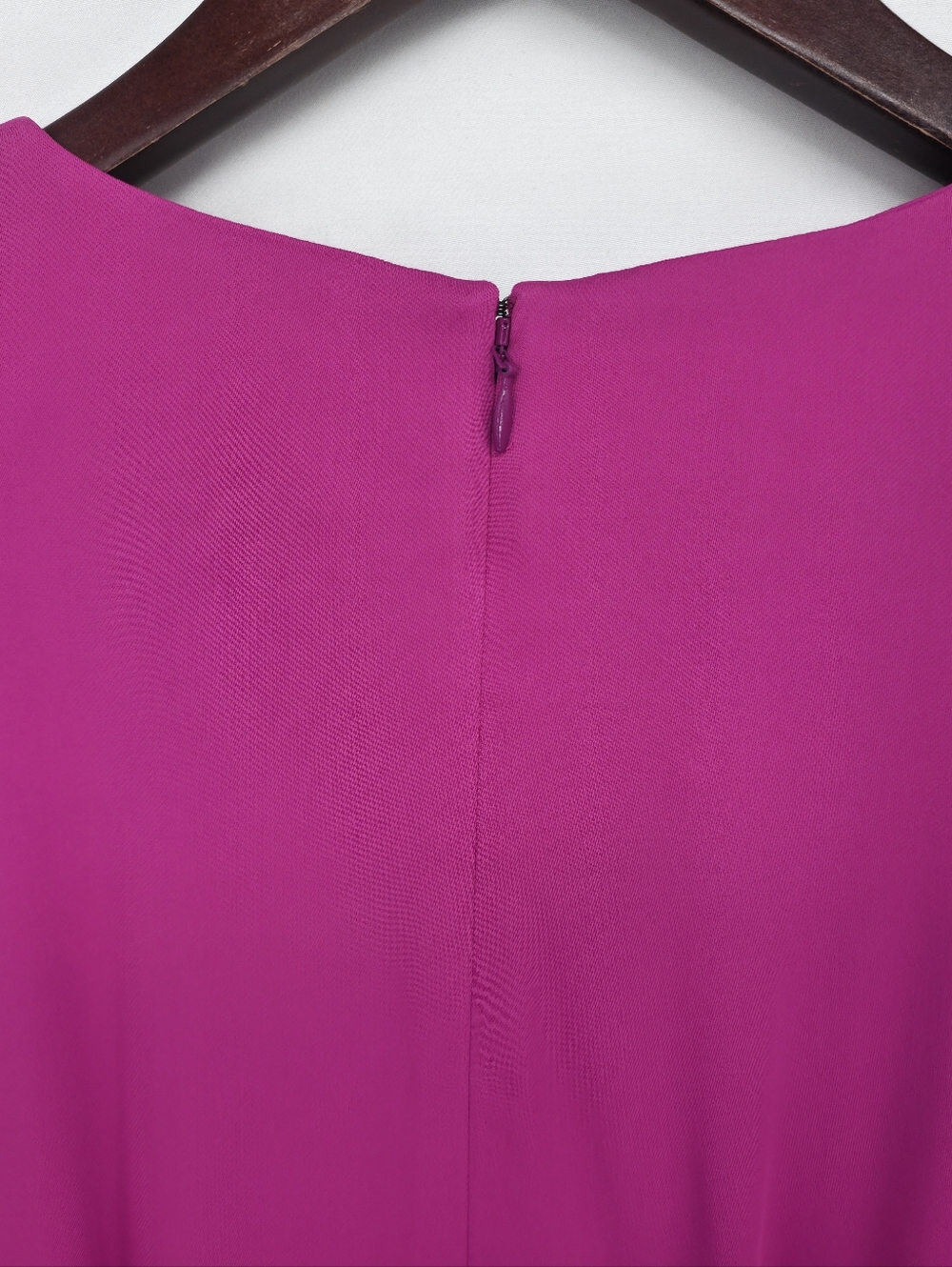 Boden Fuchsia Pleated Midi Dress Fit & Flare Short Sleeve Tailored Size 14 - Picture 12 of 16